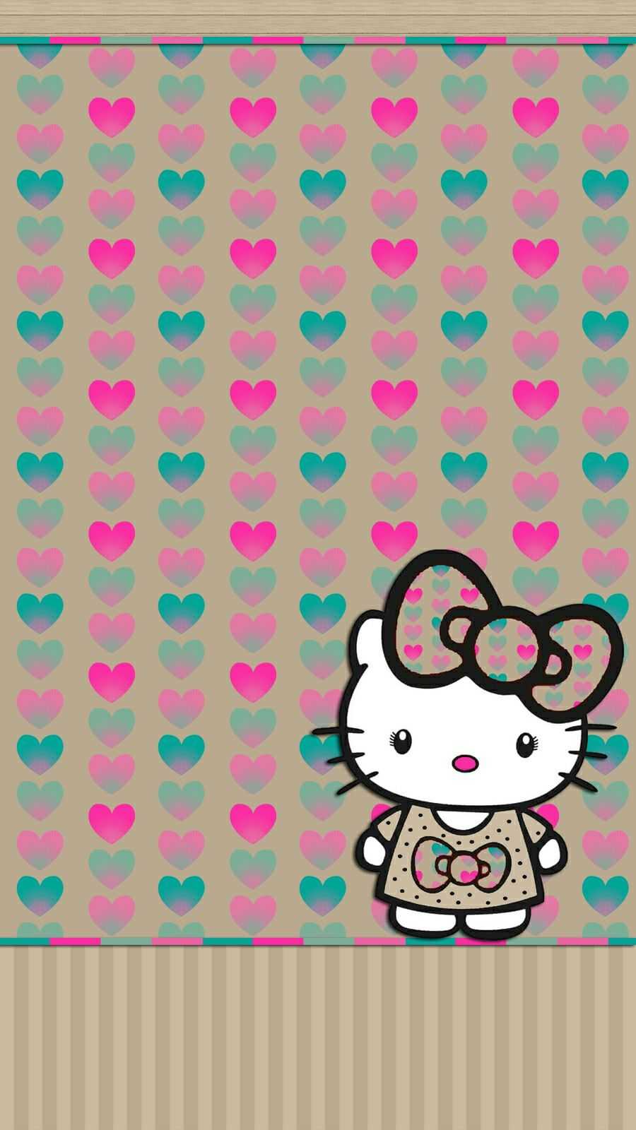 Hello Kitty Neon Light Sign Background 4K Wallpaper iPhone HD