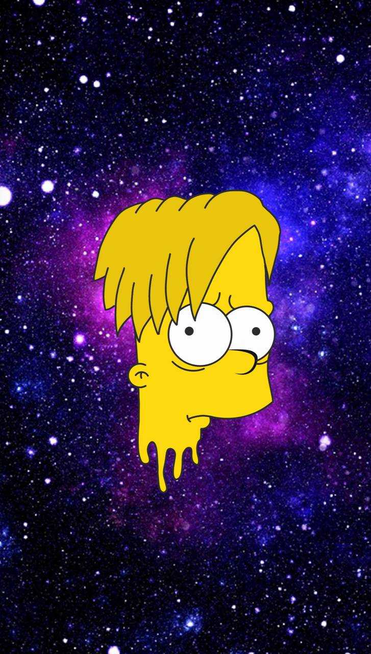 Download Sad Bart Simpsons On Desk Wallpaper
