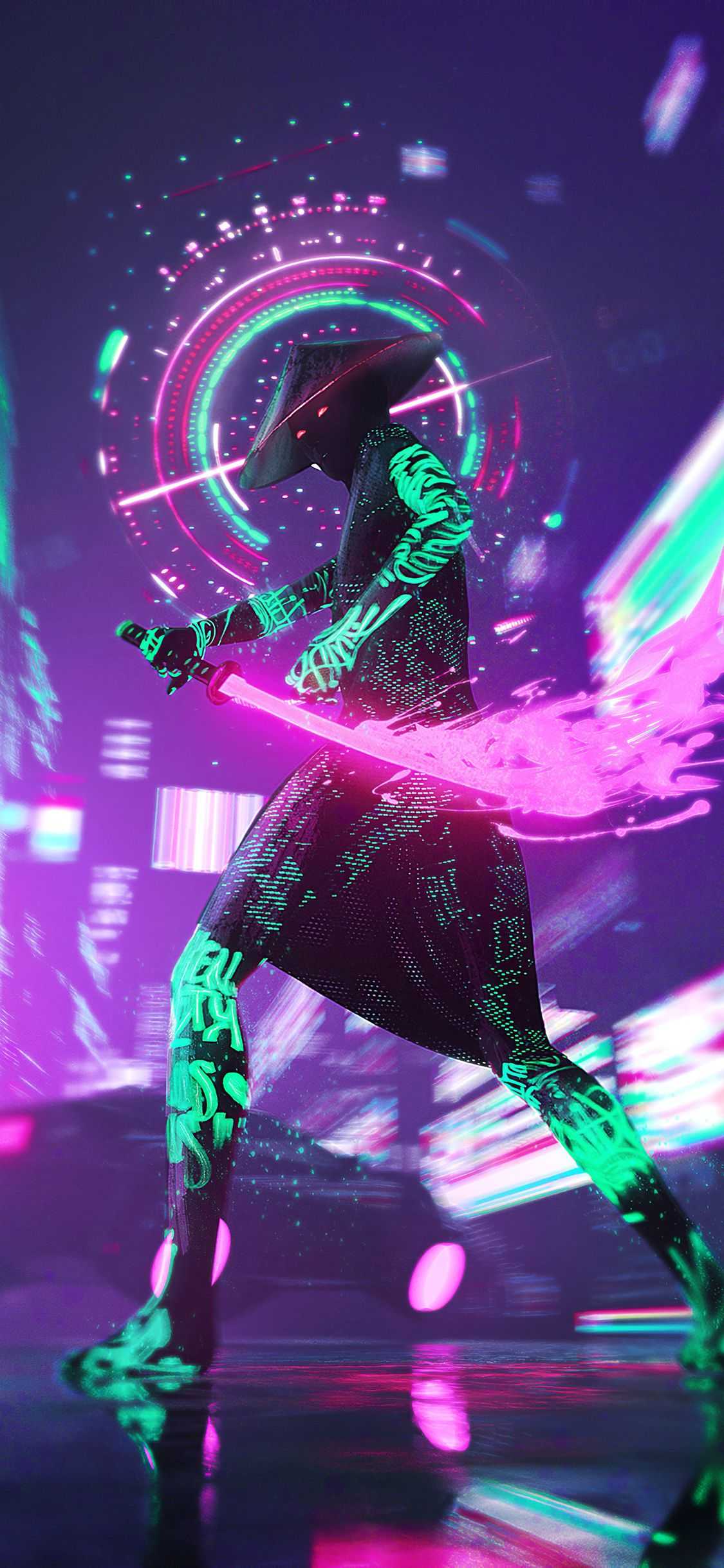 4K Neon Wallpaper - iXpap