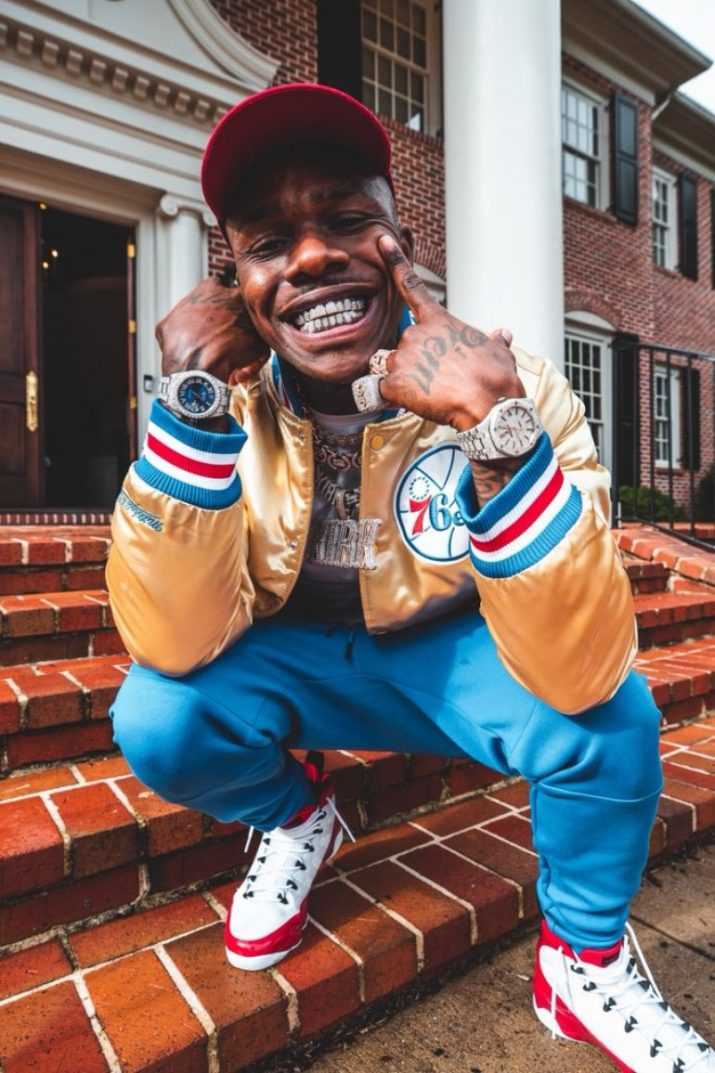 Download Dababy In Teal Jacket Outfit Wallpaper