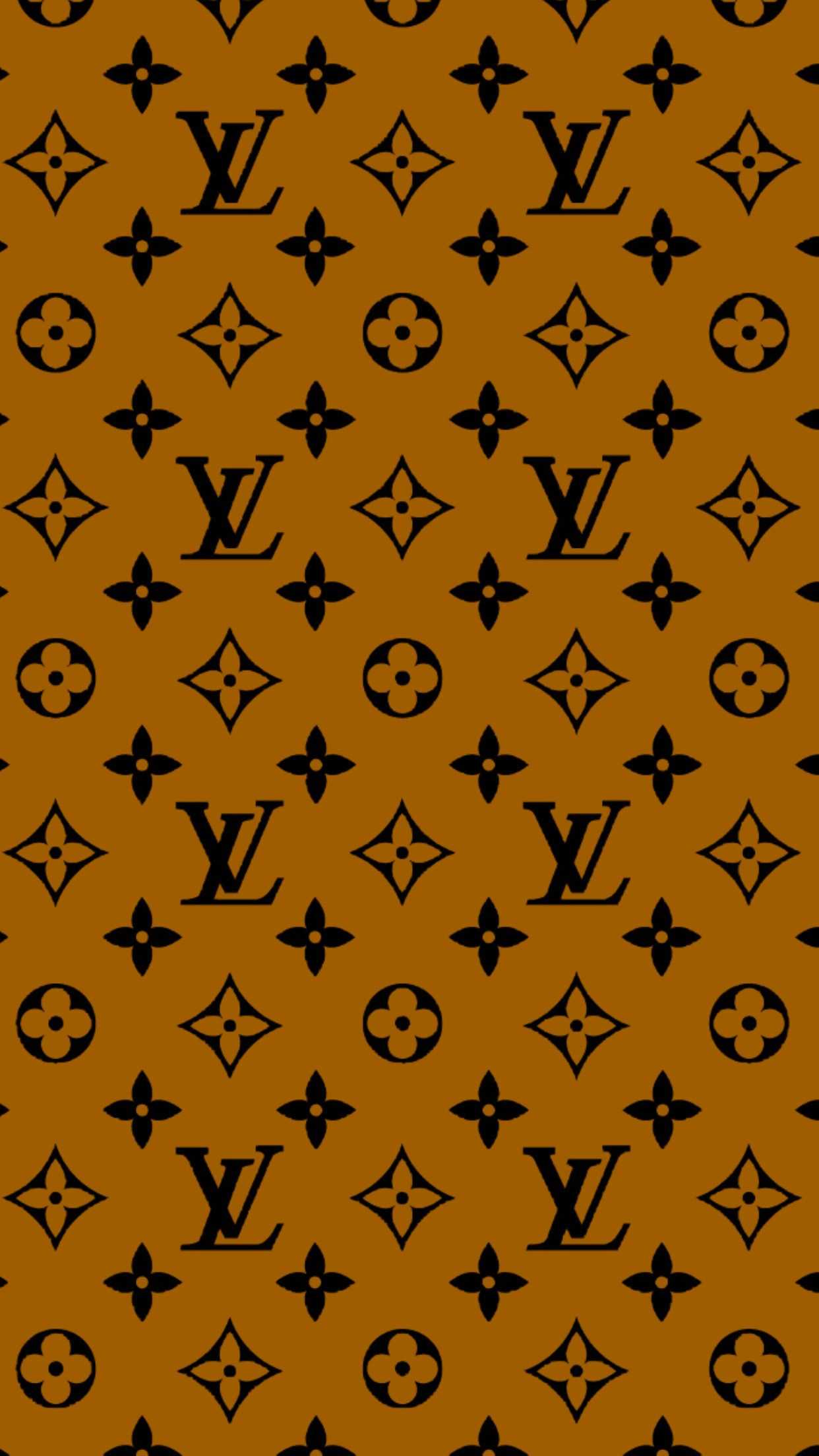Download Dark Brown Louis Vuitton iPhone Wallpaper