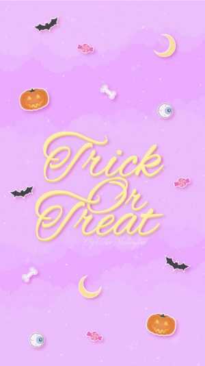 Cute Trick or Treat Wallpaper