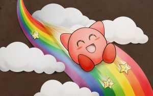 Kirby Rainbow Wallpaper