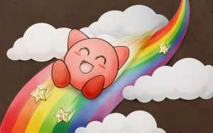 Kirby Rainbow Wallpaper