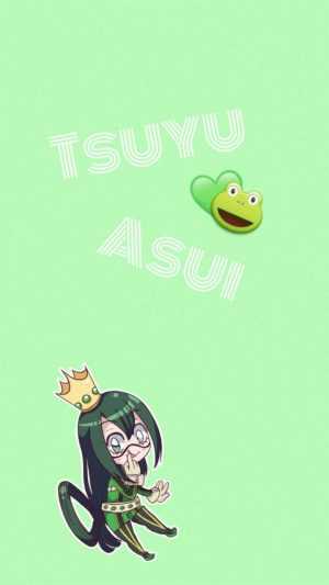 Minimalist Tsuyu Asui Wallpaper