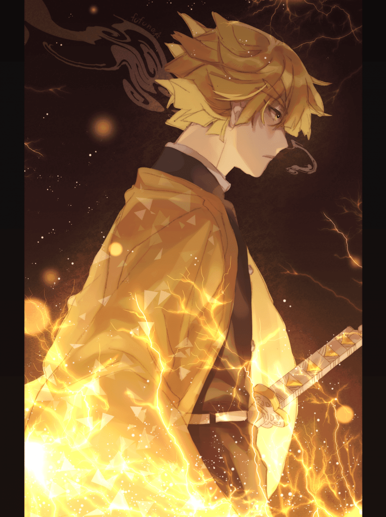 Agatsuma Zenitsu Mobile Wallpaper Latar Belakang Anime Wallpaper Images