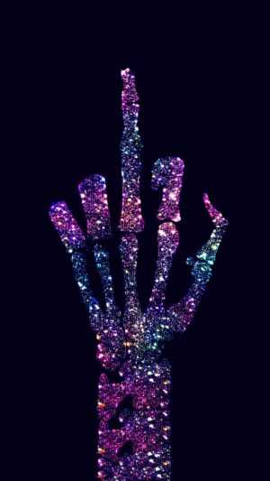 Galaxy Middle Finger Wallpaper