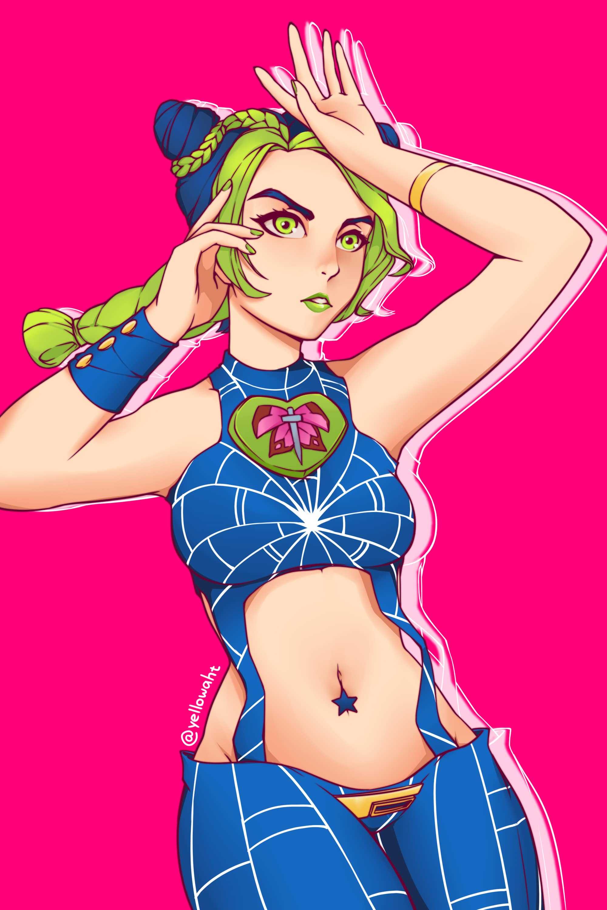 Minimalist Jolyne Cujoh Wallpaper. 