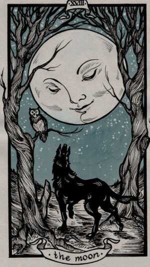 Moon Tarot Card Wallpaper