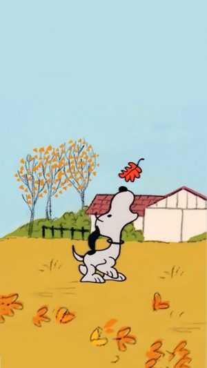 Snoopy Fall Wallpaper