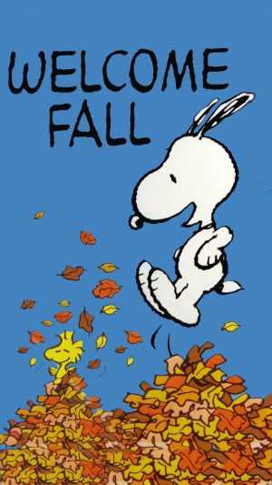 Snoopy Fall Wallpaper