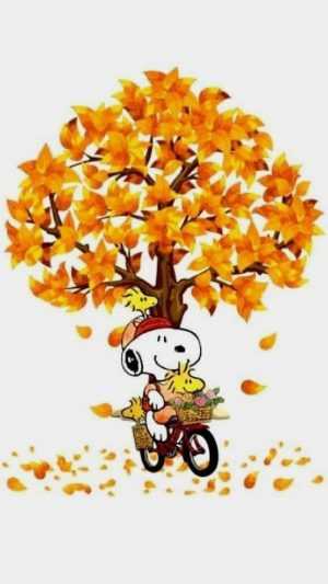 Snoopy Fall Wallpaper