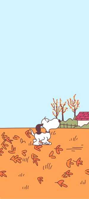 Snoopy Fall Wallpaper