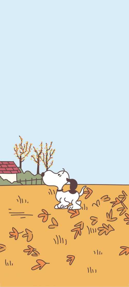 Snoopy Fall Wallpaper - iXpap