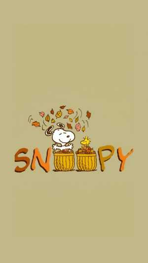 Snoopy Fall Wallpaper