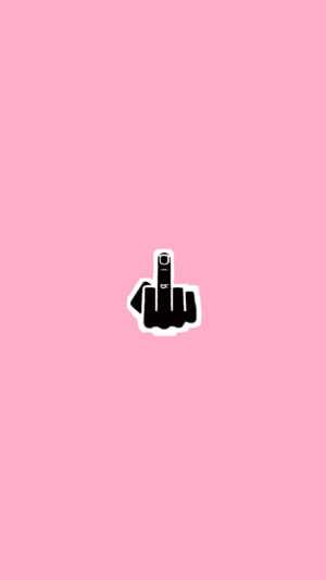 iPhone Middle Finger Wallpaper