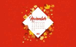 2021 November Calendar Wallpaper