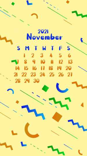 2021 November Calendar Wallpaper