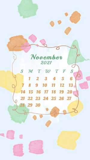 2021 November Calendar Wallpaper