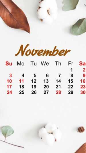 2021 November Calendar Wallpaper