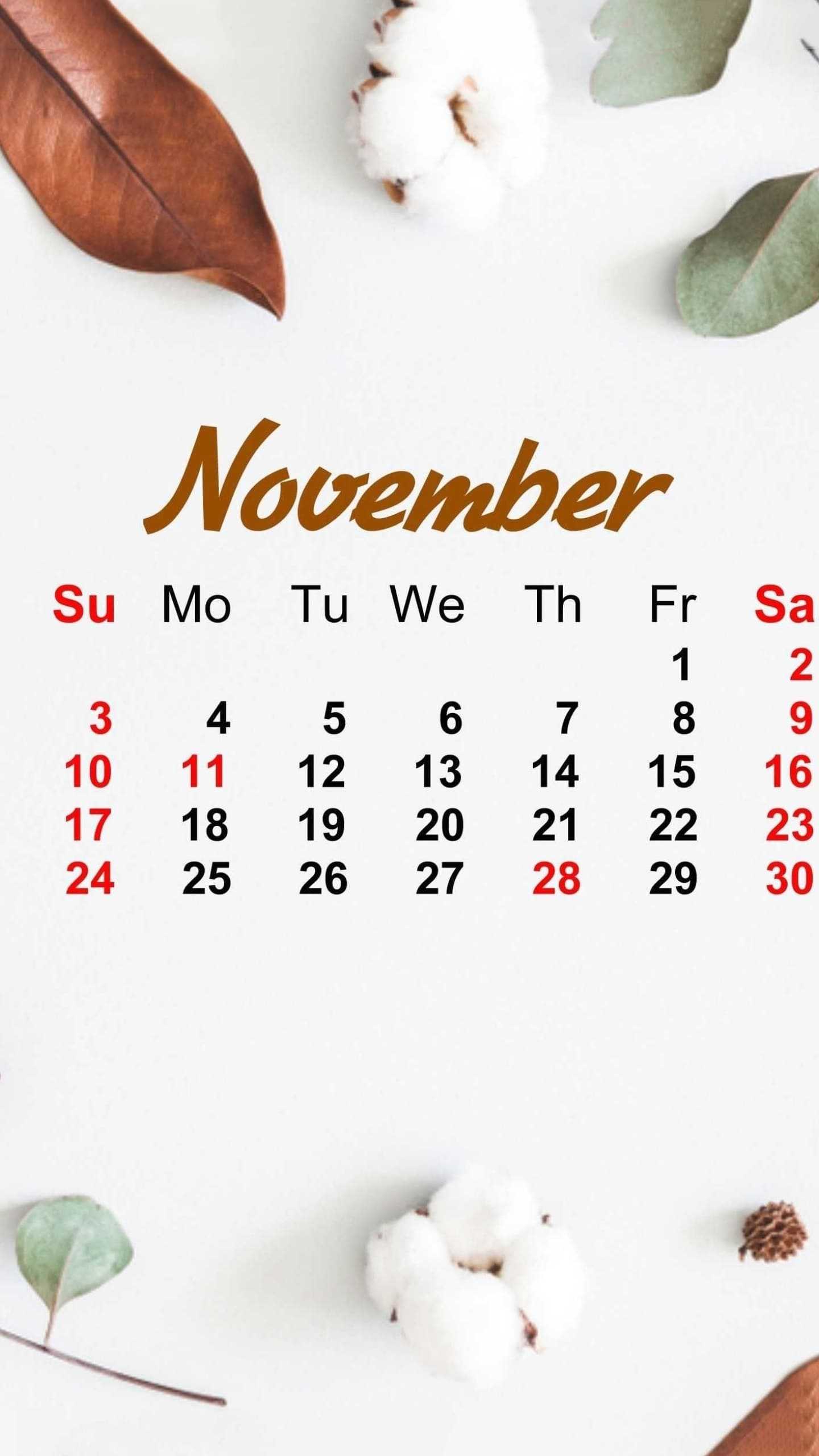 2021 November Calendar Wallpaper iXpap