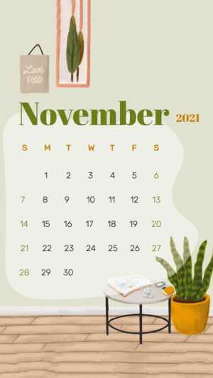 2021 November Calendar Wallpaper