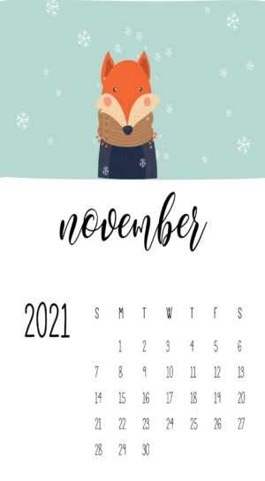 November 2021 Calendar Wallpaper
