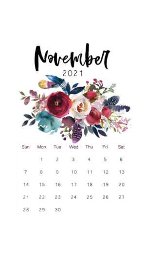 November 2021 Calendar Wallpaper