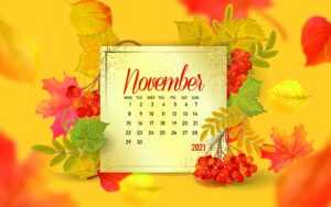 November Calendar 2021 Wallpaper