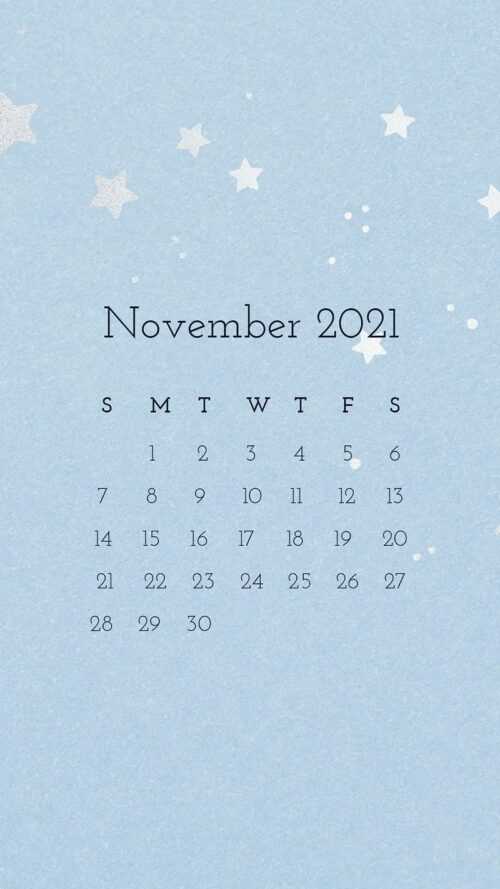2021 November Calendar Wallpaper - iXpap