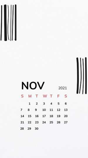 November Calendar 2021 Wallpaper