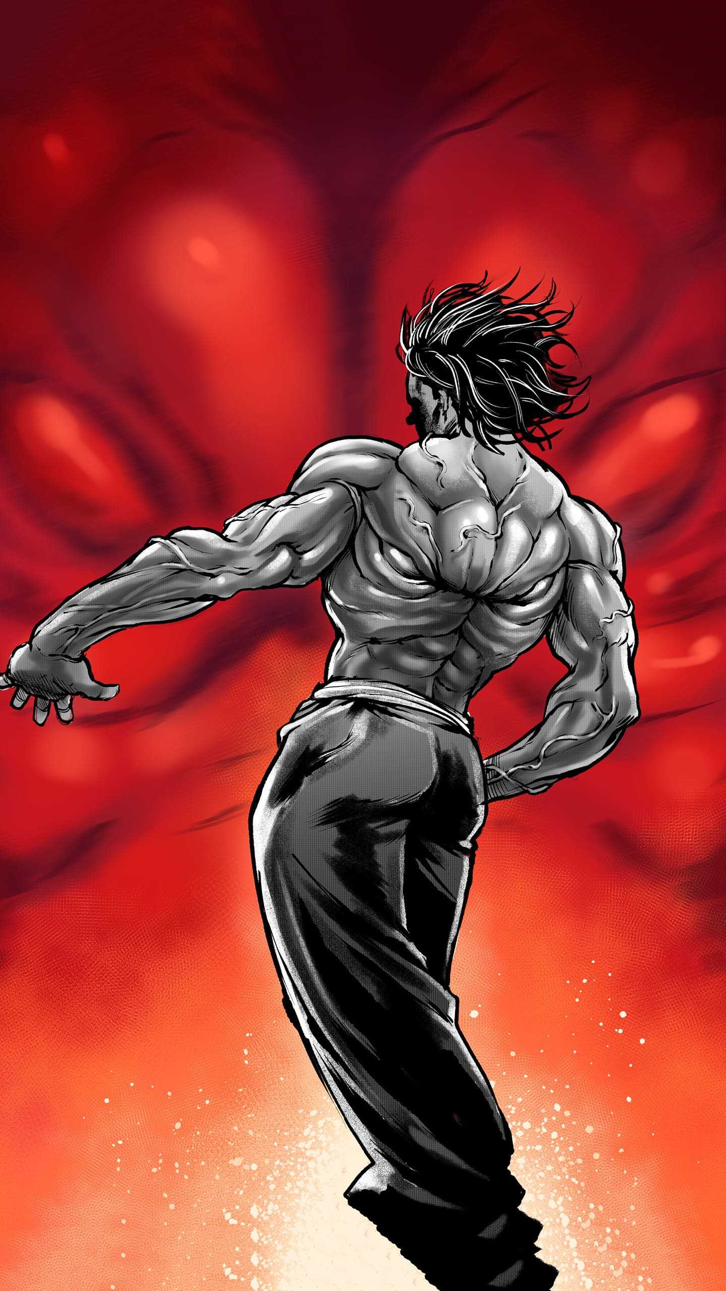 Download Baki Hanma Anime Portrait Wallpaper