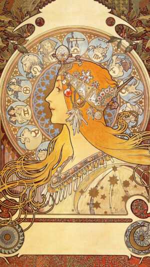 iPhone Alphonse Mucha Wallpaper