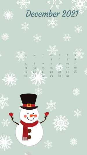 2021 December Calendar Wallpaper