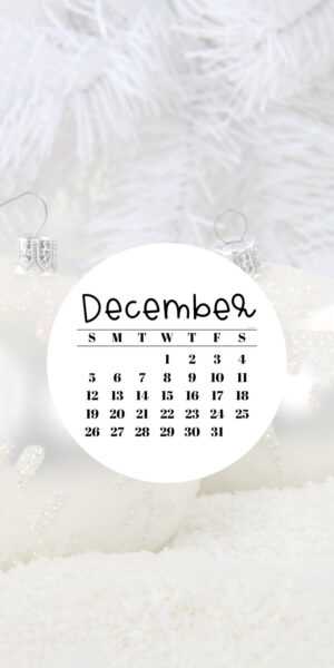 2021 December Calendar Wallpaper