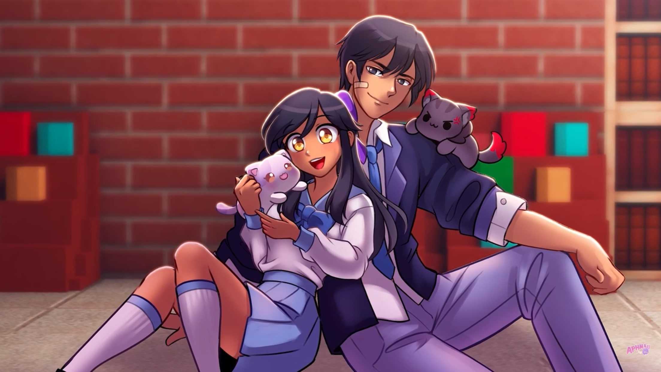 Aphmau and Aaron Wallpaper - iXpap.