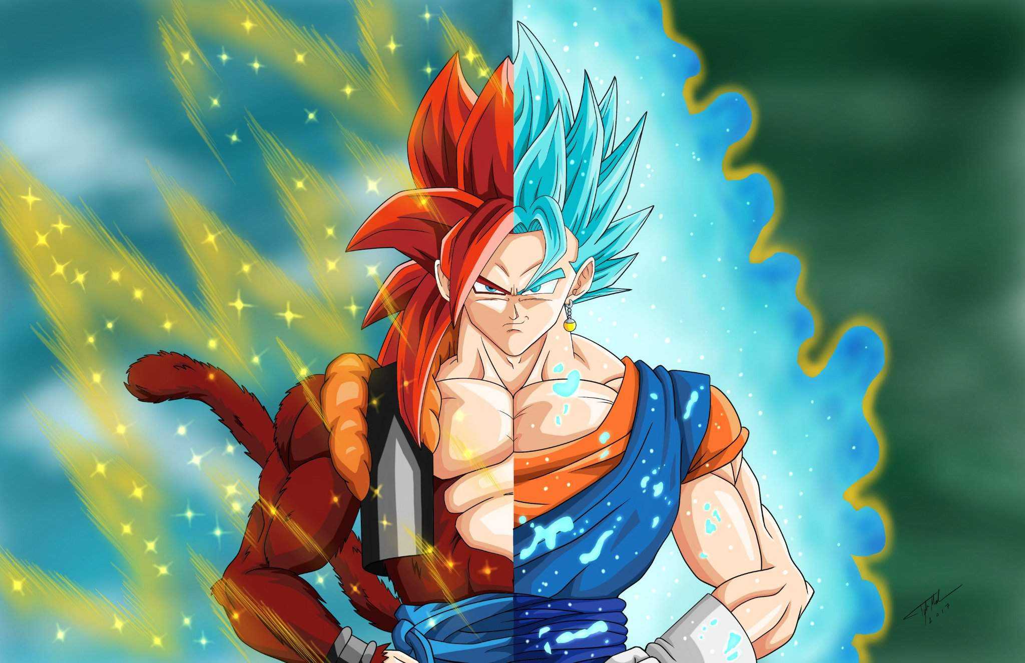 Gogeta SSJ4 Wallpaper - iXpap  Dragon ball super, Dragon ball