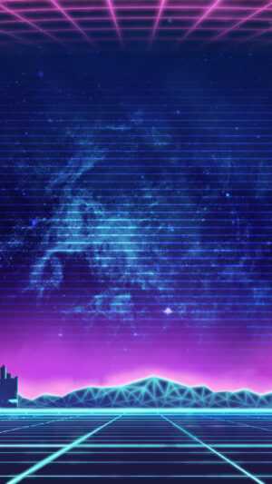 iPhone Synthwave Wallpaper