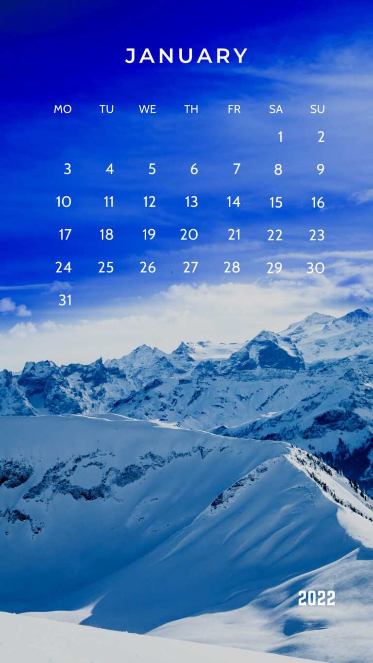 2022 January Calendar Wallpaper iXpap