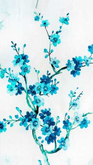 Blue Floral Wallpaper