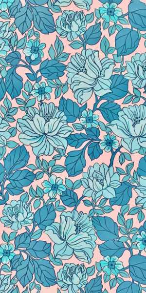 Blue Floral Wallpaper