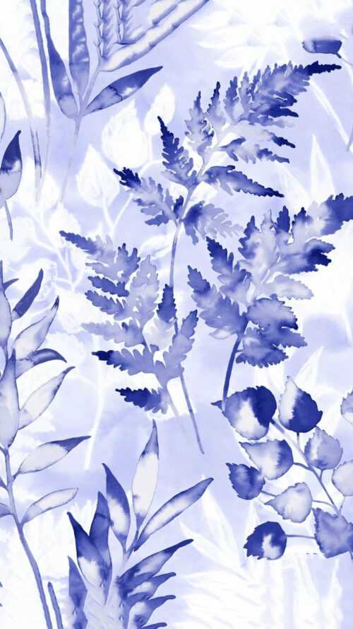 Blue Floral Wallpaper iXpap