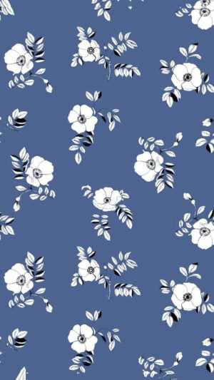 Blue Floral Wallpaper