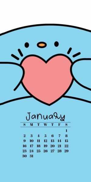 January Calendar Wallpaper 2022