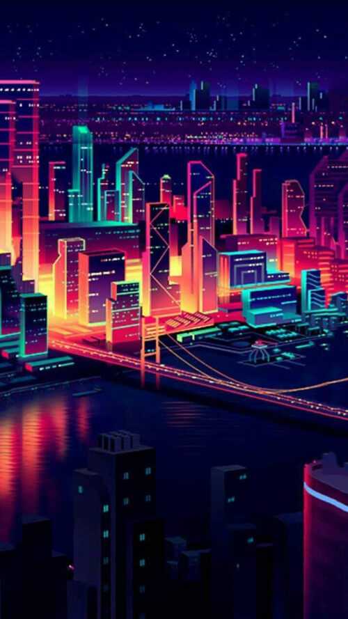 Neon City Wallpaper - iXpap