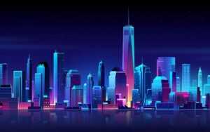 Neon City Wallpaper Desktop