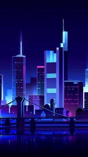 Neon City Wallpaper iPhone