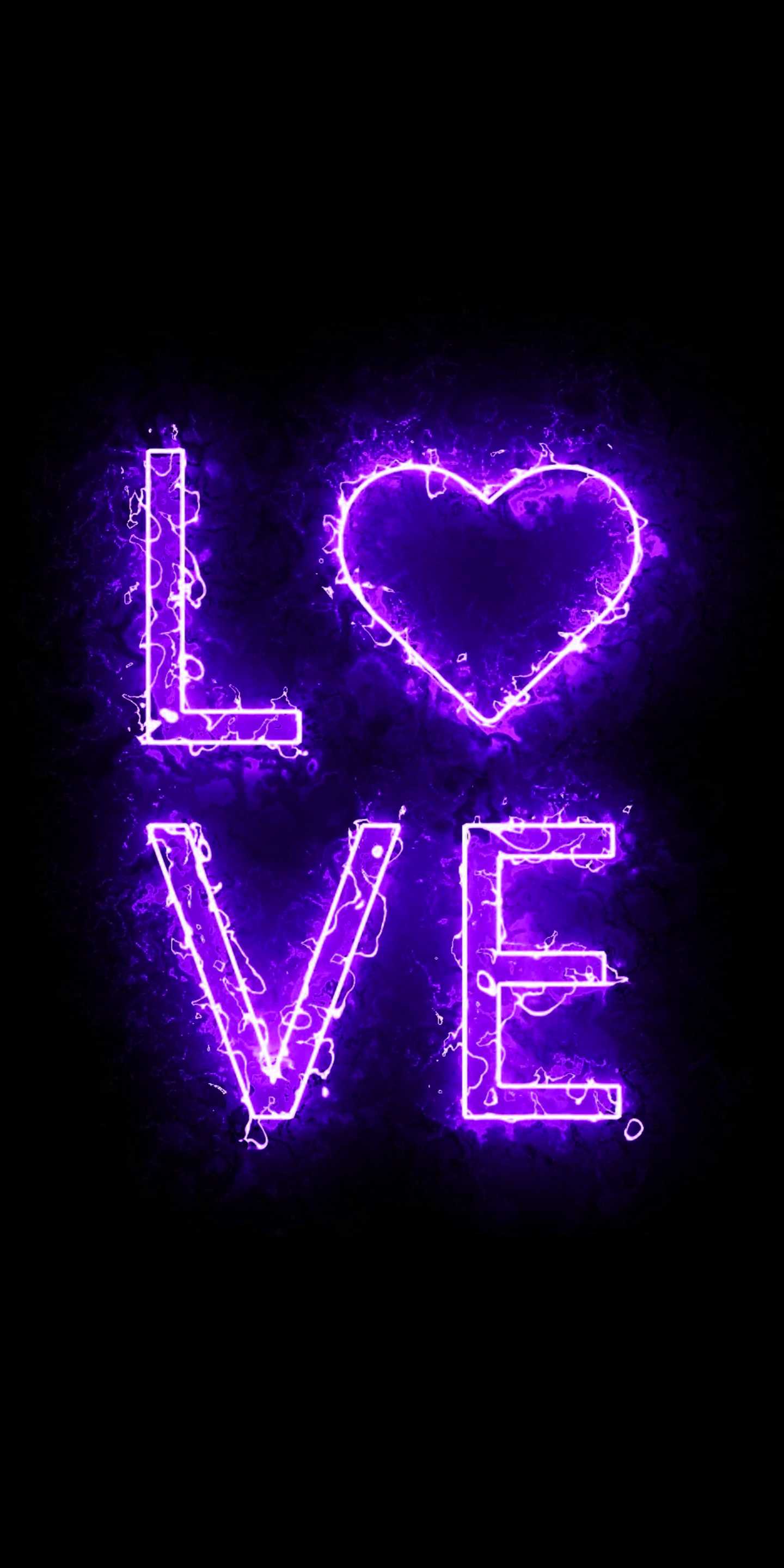 Abstract love - purple heart