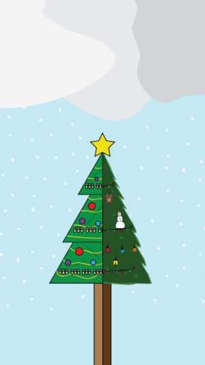 Simple Christmas iPhone Wallpaper