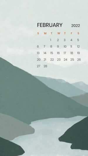 2022 February Calendar Wallpaper